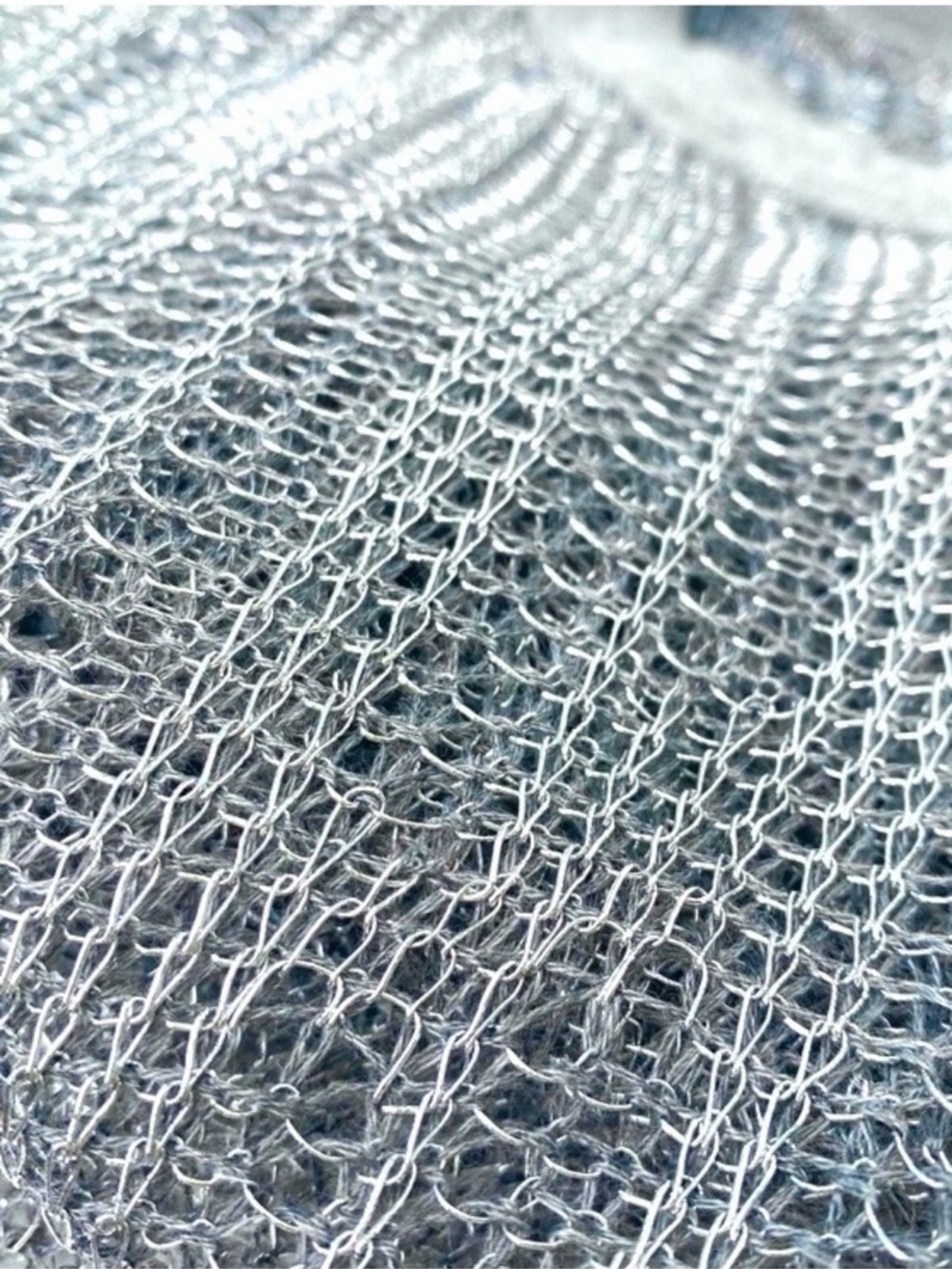 AllSaints Silver-Gray Sheer Knit Top - Picture 4 of 10